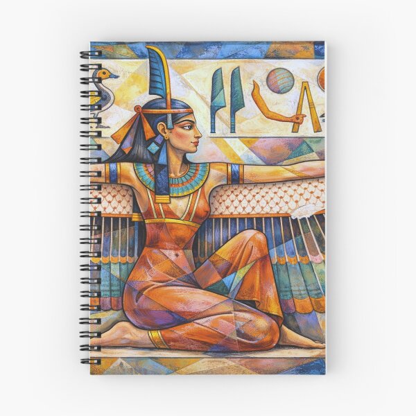 Item preview, Egyptian Goddess Ma'at – Queen of Harmony and Order Painting designed and sold by GalleryKauffeld.