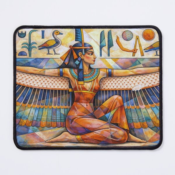 Item preview, Egyptian Goddess Ma'at – Queen of Harmony and Order Painting designed and sold by GalleryKauffeld.