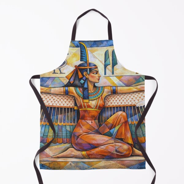 Item preview, Egyptian Goddess Ma'at – Queen of Harmony and Order Painting designed and sold by GalleryKauffeld.