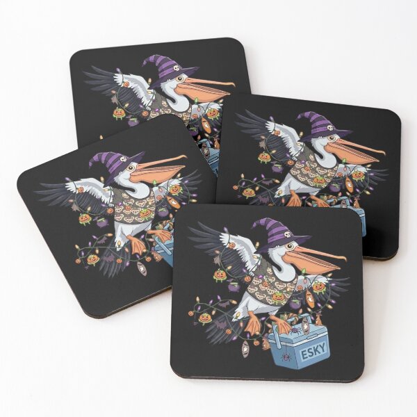 Item preview, Spooky Australian Pelican Halloween – Aussie Wildlife Witch & Esky Art designed and sold by Wennebabs.