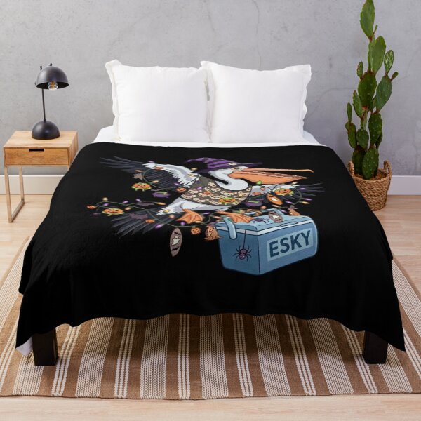 Item preview, Spooky Australian Pelican Halloween – Aussie Wildlife Witch & Esky Art designed and sold by Wennebabs.