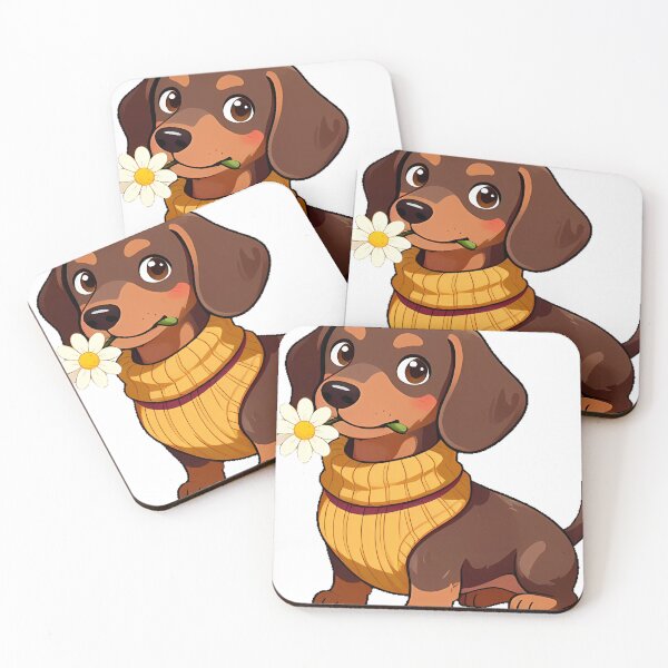 Item preview, Cute Dachshund Puppy in Knitted Sweater Icon designed and sold by pumsquare.