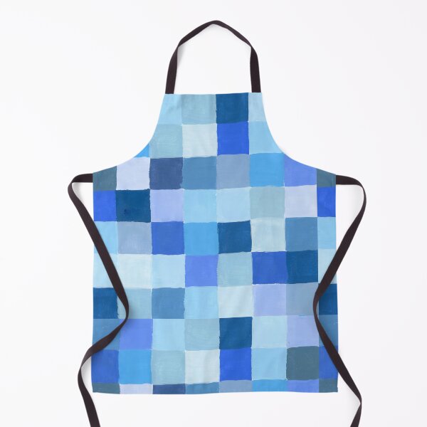 Item preview, Retro Modern Blue and White Check Design | Handpainted Check Pattern designed and sold by sheseddit.