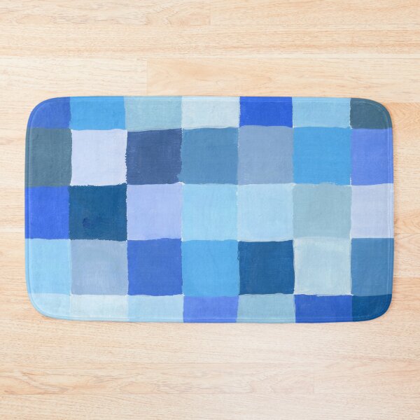 Item preview, Retro Modern Blue and White Check Design | Handpainted Check Pattern designed and sold by sheseddit.
