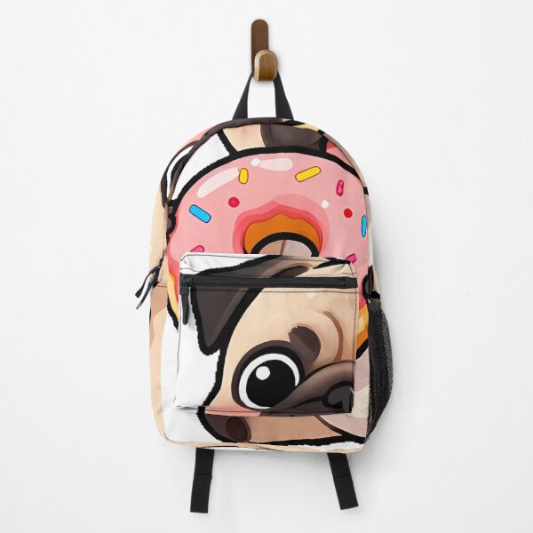 Item preview, Cute Chubby Pug Puppy with Frosted Donut Icon designed and sold by pumsquare.
