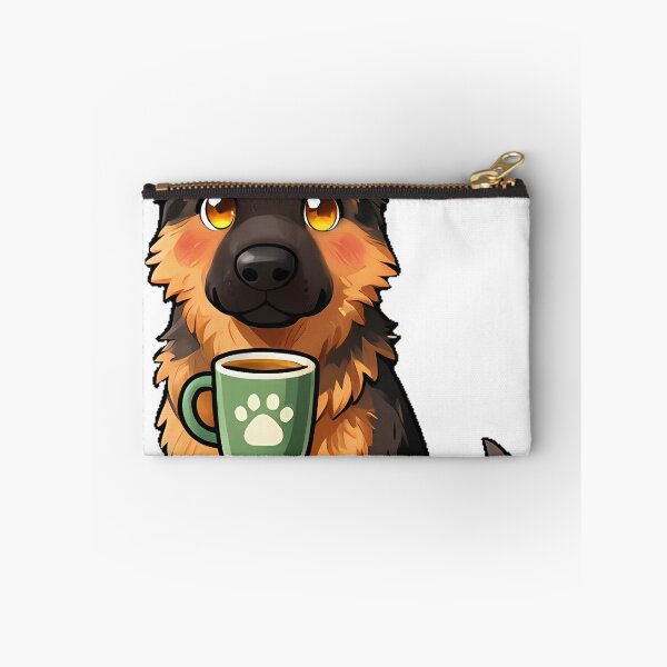 Item preview, Cute German Shepherd Puppy with Coffee Mug Icon designed and sold by pumsquare.