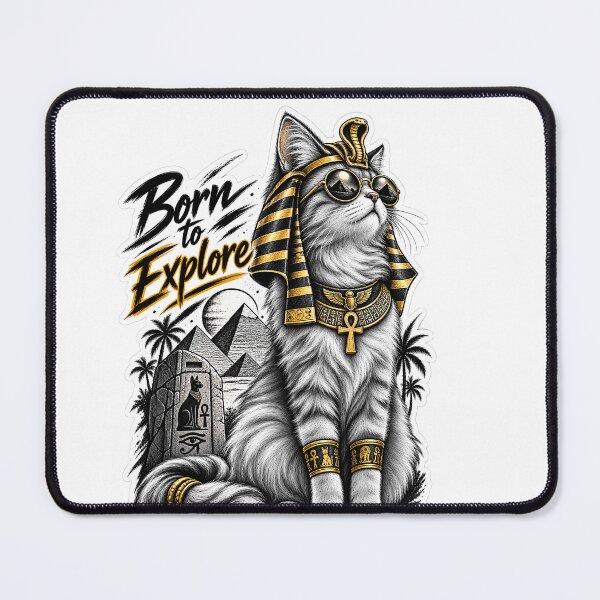 Item preview, Egyptian Cat Sticker – Egyptian Kitty Sphinx Style | Born to Explore designed and sold by CoreThread..
