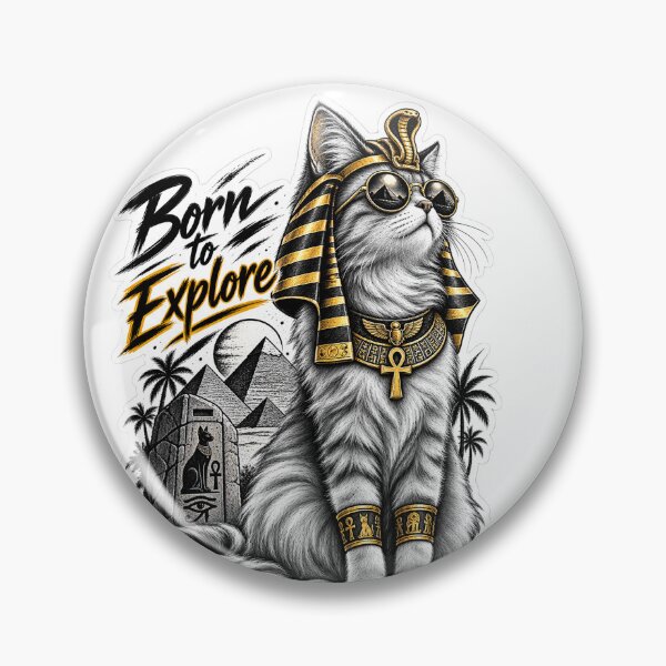 Item preview, Egyptian Cat Sticker – Egyptian Kitty Sphinx Style | Born to Explore designed and sold by CoreThread..