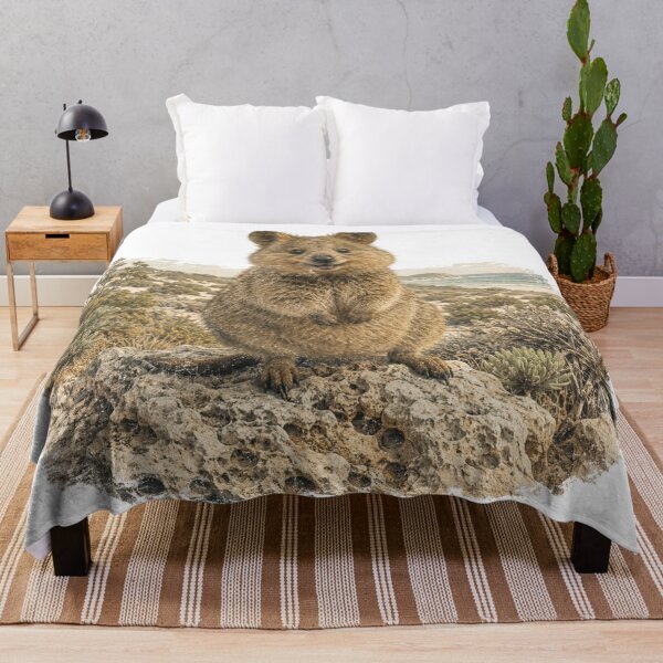 Item preview, Quokka Selfie Happy Quokka Rottnest Island Western Australia Cute Smiling Quokka Vintage Art designed and sold by Yellowriversss.