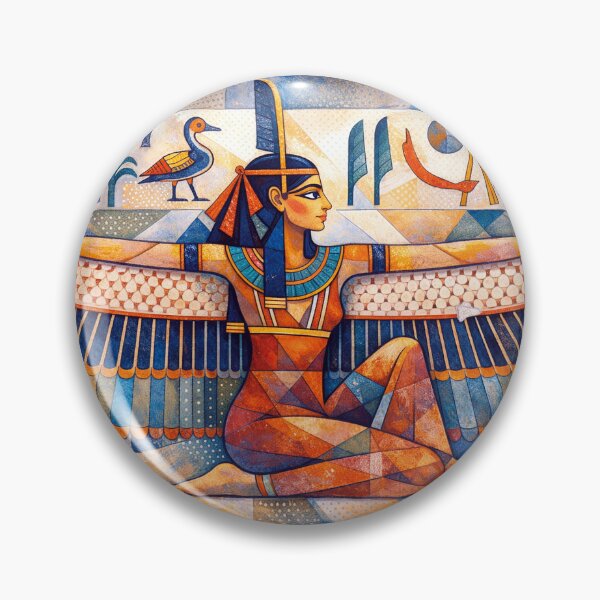 Item preview, Egyptian Goddess Ma'at – The Eternal Balance Painting designed and sold by GalleryKauffeld.
