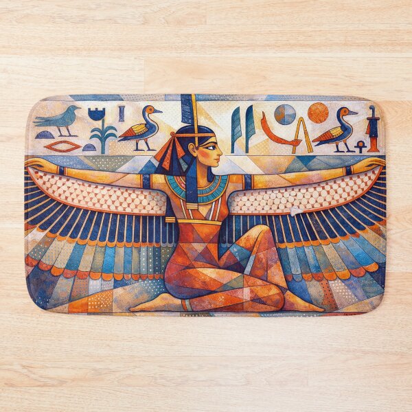 Item preview, Egyptian Goddess Ma'at – The Eternal Balance Painting designed and sold by GalleryKauffeld.