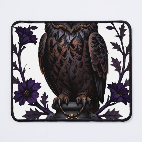 Item preview, Gothic Cemetery Great Horned Owl Sentinel designed and sold by IllumeInk.