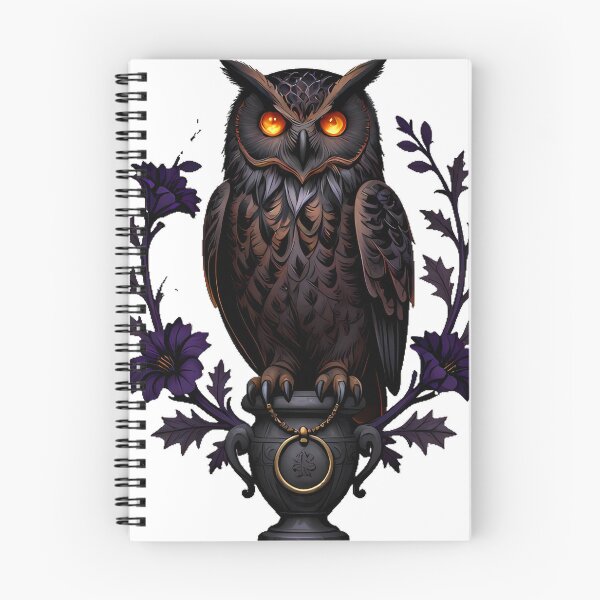 Item preview, Gothic Cemetery Great Horned Owl Sentinel designed and sold by IllumeInk.