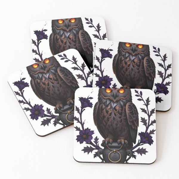 Item preview, Gothic Cemetery Great Horned Owl Sentinel designed and sold by IllumeInk.