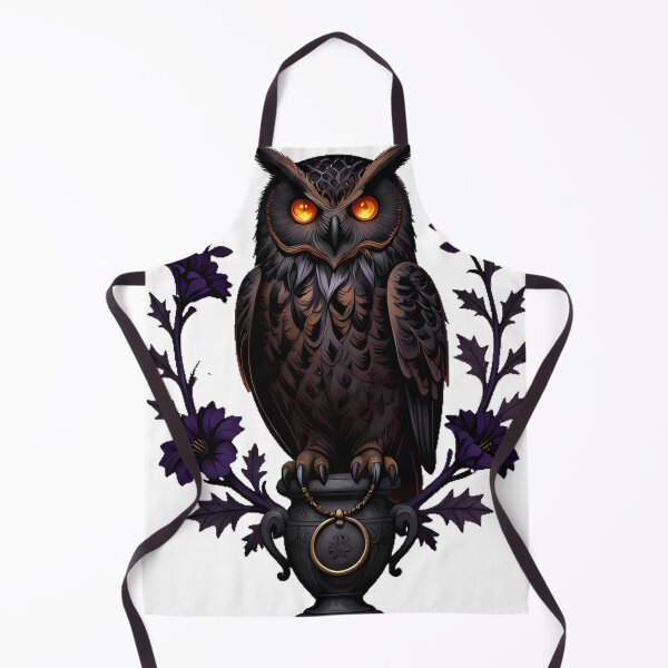 Item preview, Gothic Cemetery Great Horned Owl Sentinel designed and sold by IllumeInk.