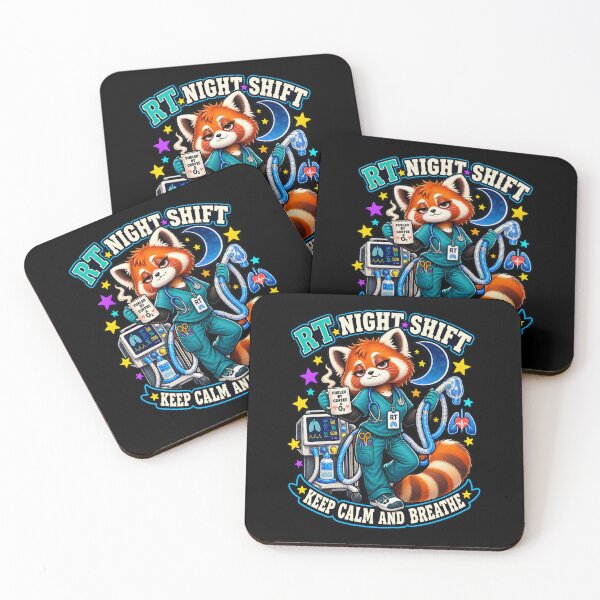 Item preview, RT Night Shift Red Panda Respiratory Therapist | Keep Calm and Breathe | Respiratory Therapy Night Shift Medical Gift designed and sold by ClinicalHubs.