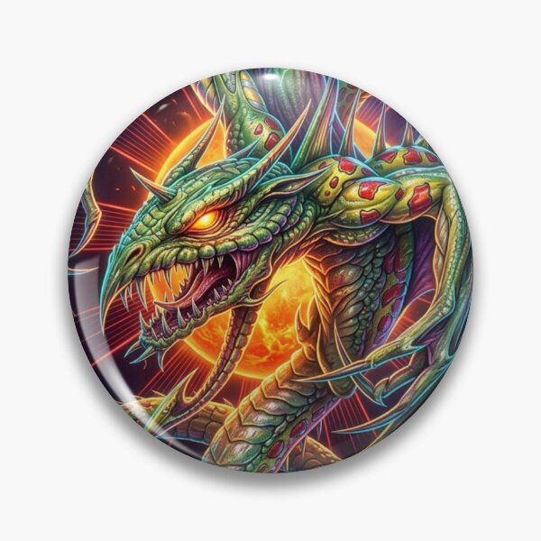 Item preview, Vivid Dragon with Fiery Background designed and sold by kiwiartyfarty.