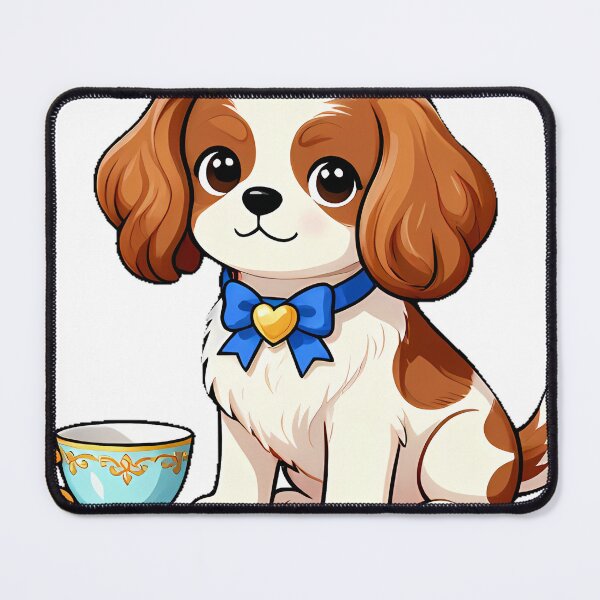 Item preview, Cute Cavalier King Charles Spaniel with Teacup Icon designed and sold by pumsquare.