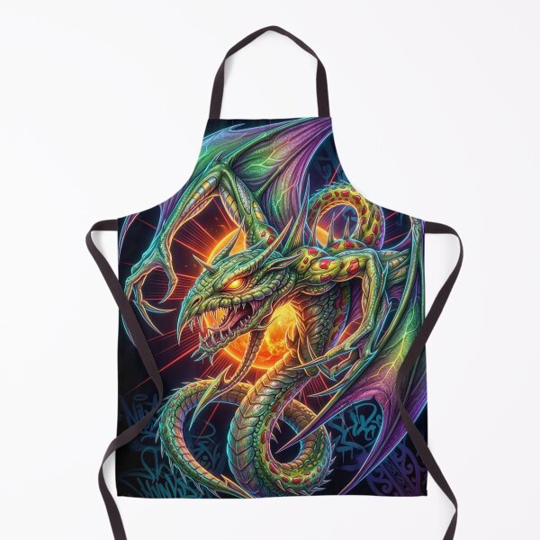 Item preview, Vivid Dragon with Fiery Background designed and sold by kiwiartyfarty.