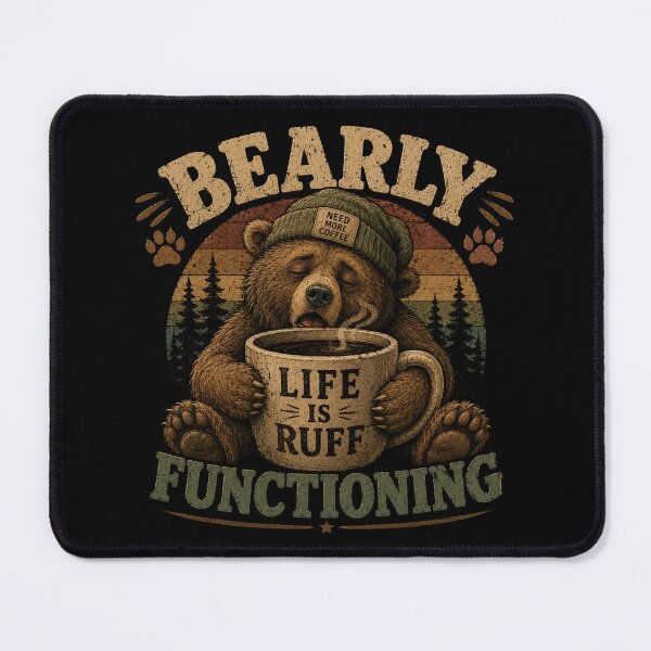 Item preview, Bearly Functioning Coffee designed and sold by Side Quest Co..