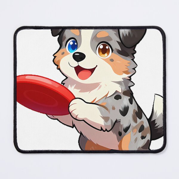 Item preview, Cute Australian Shepherd Puppy with Frisbee Icon designed and sold by pumsquare.