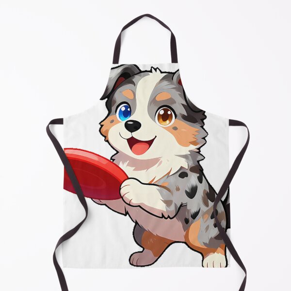 Item preview, Cute Australian Shepherd Puppy with Frisbee Icon designed and sold by pumsquare.