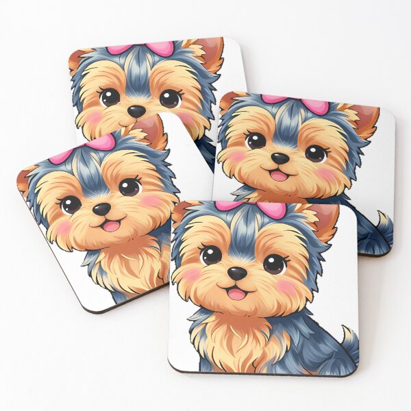 Item preview, Cute Yorkie Puppy with Pink Bow and Cupcake Icon designed and sold by pumsquare.