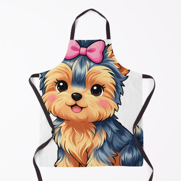 Item preview, Cute Yorkie Puppy with Pink Bow and Cupcake Icon designed and sold by pumsquare.