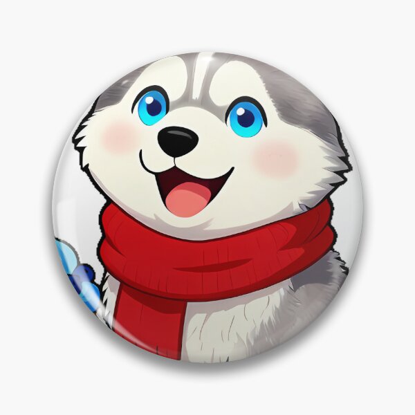 Item preview, Cute Siberian Husky Puppy with Ice Cream Cone Icon designed and sold by pumsquare.