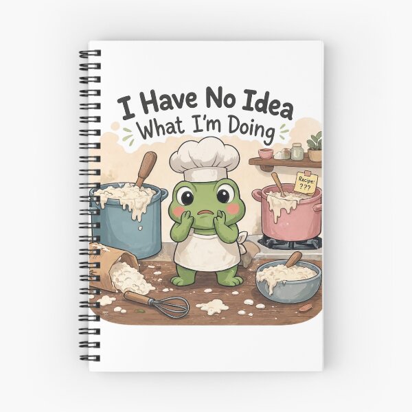 Item preview, Funny Frog Chef I Have No Idea What Im Doing designed and sold by digital.stickerperso.com.
