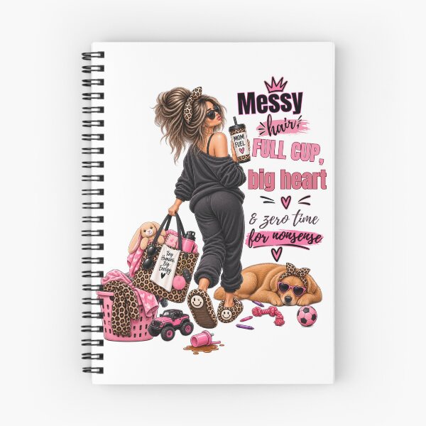 Item preview, Messy Hair Full Cup Big Heart – Funny Sarcastic Mom Life Design designed and sold by lielie99.