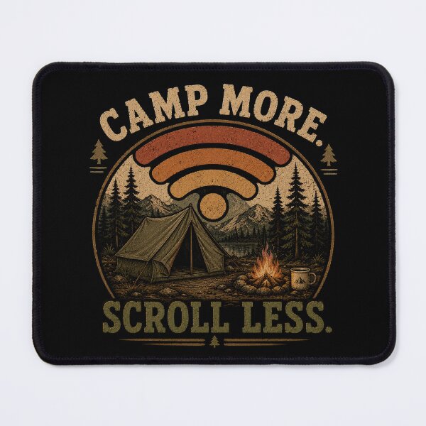 Item preview, Camp More, Scroll Less designed and sold by Side Quest Co..