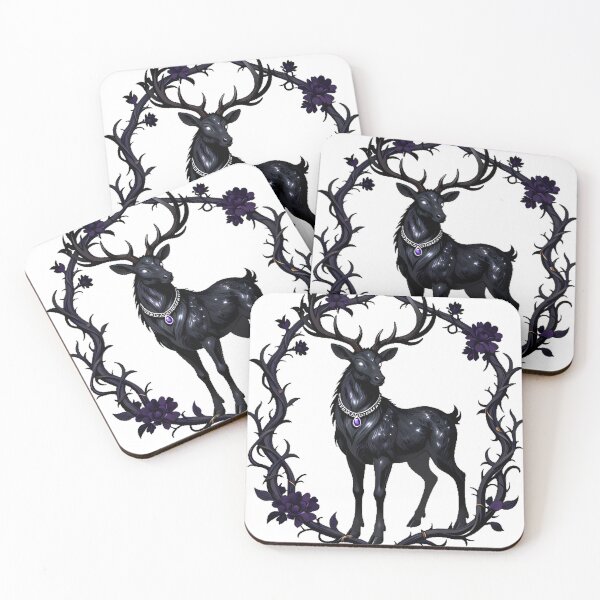 Item preview, Gothic Cemetery Black Stag Guardian designed and sold by IllumeInk.