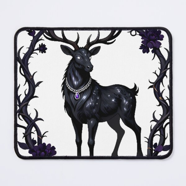 Item preview, Gothic Cemetery Black Stag Guardian designed and sold by IllumeInk.