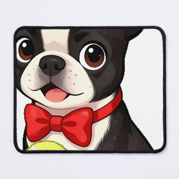 Item preview, Cute Boston Terrier Puppy with Red Bowtie Icon designed and sold by pumsquare.