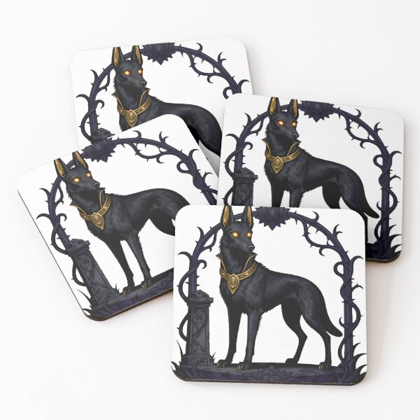 Item preview, Gothic Cemetery Jackal Sentinel designed and sold by IllumeInk.