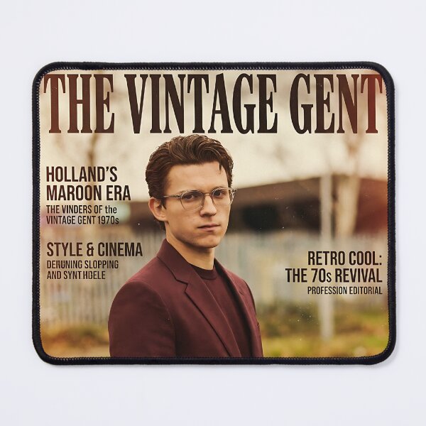 Item preview, The Vintage Gent - Retro 70s Magazine Cover Style Art designed and sold by iwzzuel.