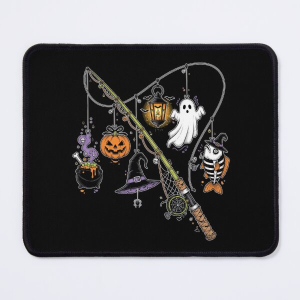 Item preview, Halloween Fishing Trout Fly Fisherman Spooky Pumpkin Ghost designed and sold by CF_VintageDesign.