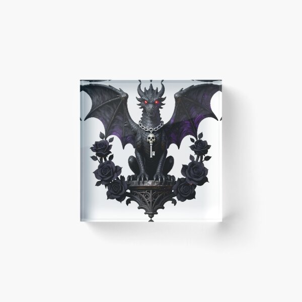 Item preview, Gothic Cemetery Gargoyle Dragon Sentinel designed and sold by IllumeInk.