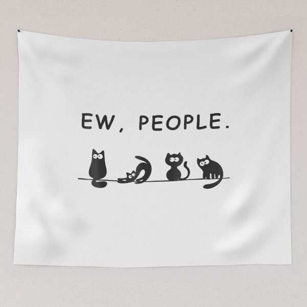 Item preview, black cat funny ew people meowy cat lovers designed and sold by ocustdaleman.
