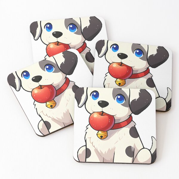 Item preview, Cute Great Dane Puppy with Red Collar and Apple Icon designed and sold by pumsquare.