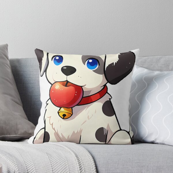 Item preview, Cute Great Dane Puppy with Red Collar and Apple Icon designed and sold by pumsquare.