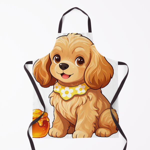Item preview, Cute Cocker Spaniel Puppy with Honey Jar Icon designed and sold by pumsquare.