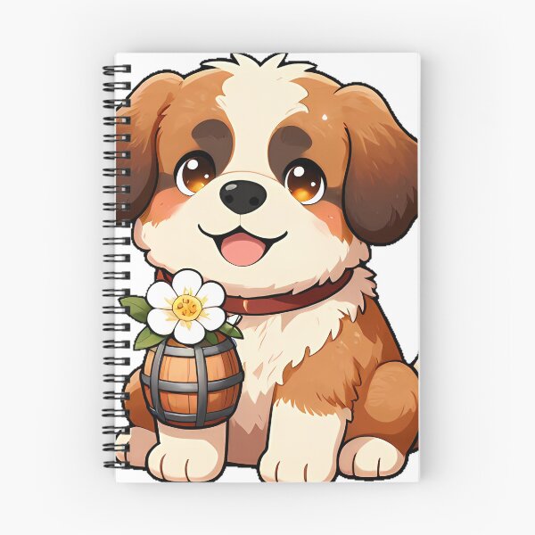 Item preview, Cute Saint Bernard Puppy with Rescue Barrel Icon designed and sold by pumsquare.