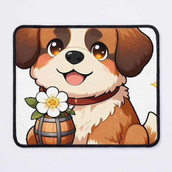 Item preview, Cute Saint Bernard Puppy with Rescue Barrel Icon designed and sold by pumsquare.