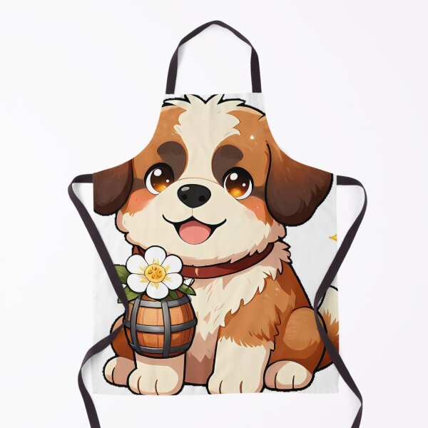 Item preview, Cute Saint Bernard Puppy with Rescue Barrel Icon designed and sold by pumsquare.