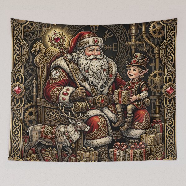 Item preview, Steampunk Santa’s Workshop – Magic, Gears & North Pole Cheer designed and sold by nicky2342.
