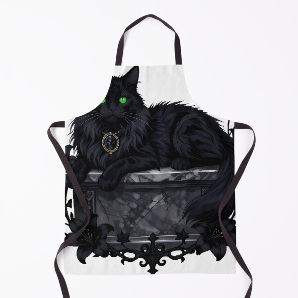 Item preview, Gothic Cemetery Longhair Cat Guardian designed and sold by IllumeInk.