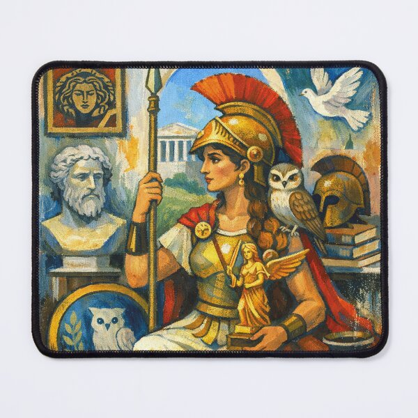 Item preview, Greek Goddess Pallas Athena – The Wisdom of Olympus Illustration designed and sold by GalleryKauffeld.