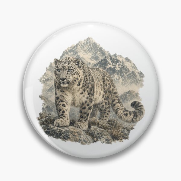 Item preview, Snow Leopard Spirit Animal Gift Australia Majestic Big Cat Art designed and sold by Yellowriversss.